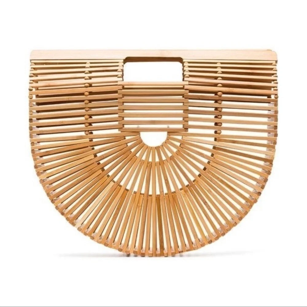 Large Bamboo Large Arch Bag. Basket Bag. Arch Bamboo Bag